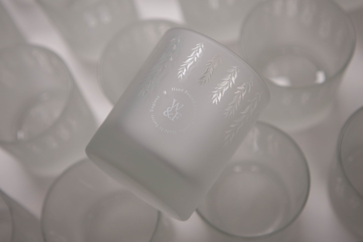 Frosted Printed Candle Vessel